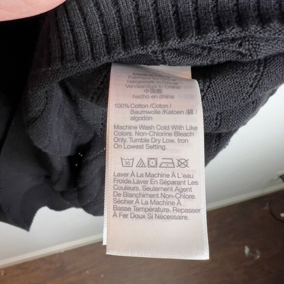 Madewell $78 Womens Plus Textural Stitch Cotton Sweater Black SIze 3X NU542 - Picture 4 of 5